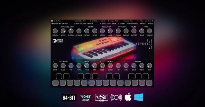 SampleScience Toy Keyboard v3