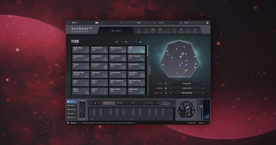 Sound Particles updates SkyDust 3D spatial synth to v1.1