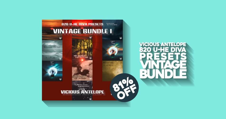 Save 81% on Vintage Bundle I for u-he Diva by Vicious Antelope
