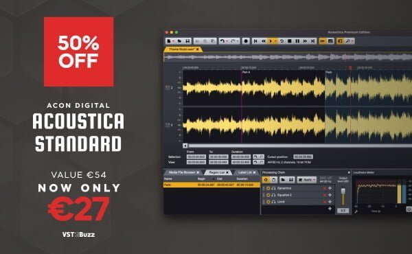 Save 50% on Acoustica audio editor software by Acon Digital