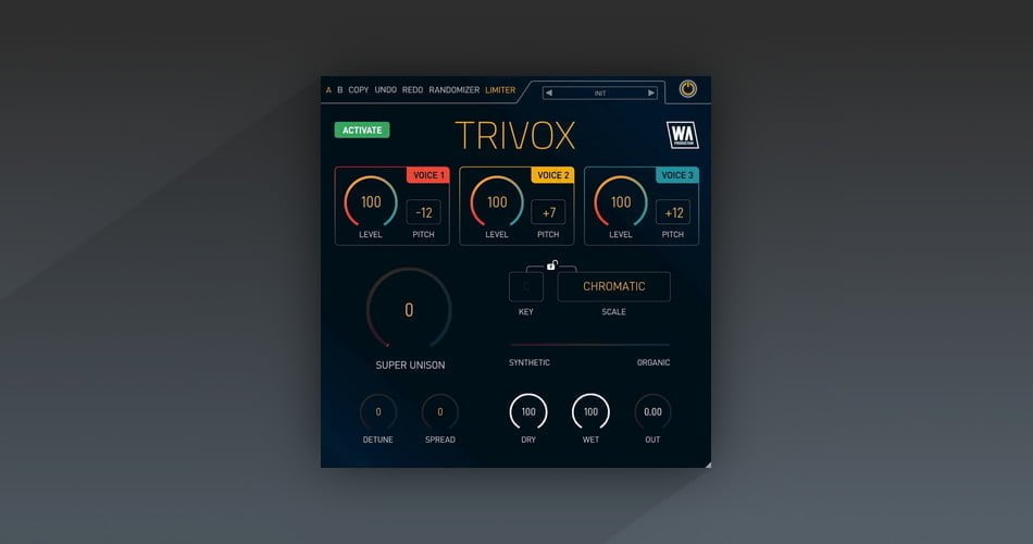 Trivox creative harmonic effect plugin by W.A. Production