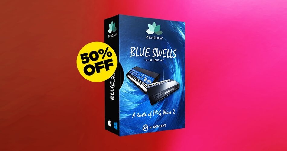 Save 50% on Blue Swells synth library for Kontakt by ZenDAW