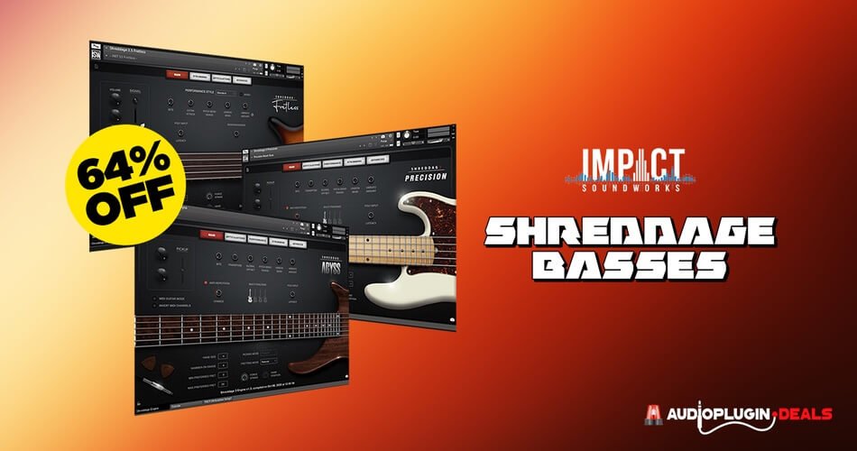 Save 64% on Shreddage 3 Bass Guitar Bundle by Impact Soundworks