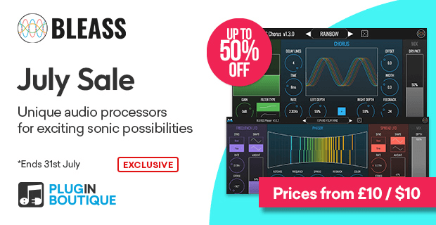 Save up to 50% on BLEASS Chorus & Phaser effect plugins