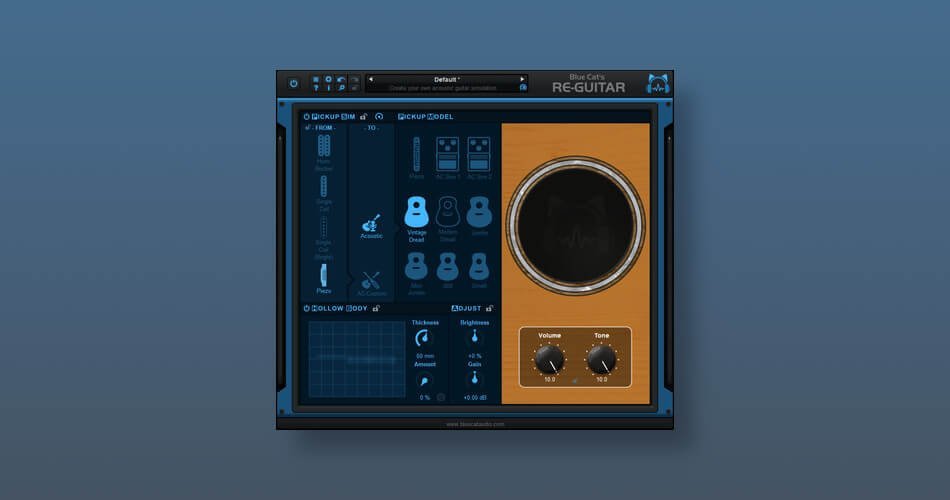 Blue Cat Audio adds piezo pickup support in Re-Guitar v1.3 update