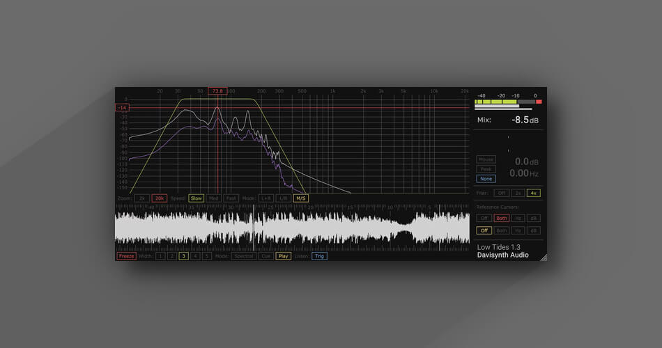 Low Tides spectrum analyzer plugin updated with Live Freeze