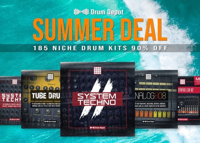 Drum Depot Summer Deal: 185 niche drum kits 90% OFF