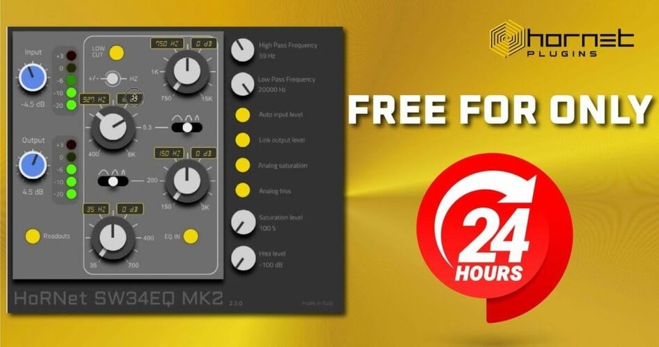 FREE: HoRNet SW34EQ MK2 equalizer plugin (24 hours only)