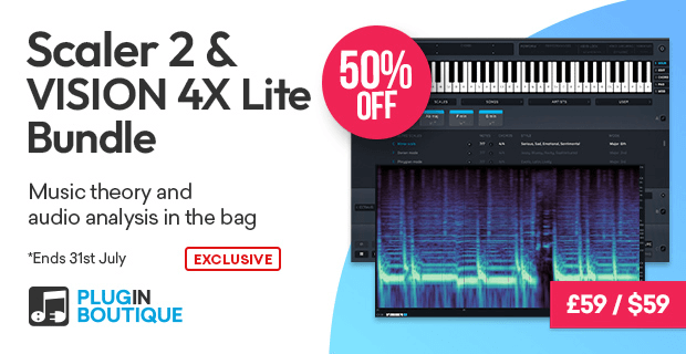 Save 50% on Scaler 2 and VISION 4X Lite at Plugin Boutique