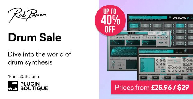 Save up to 40% on Punch 2, RAW Kick, and Punch-BD by Rob Papen