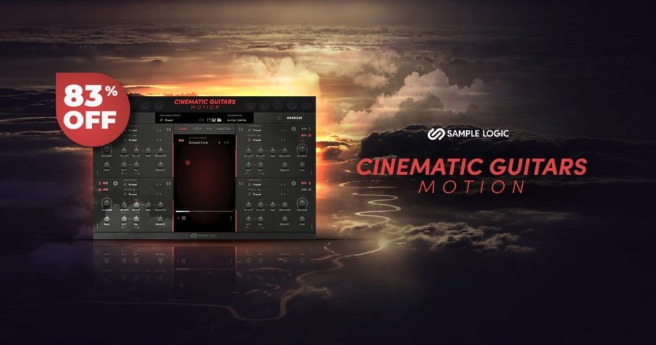 Cinematic Guitars Motion by Sample Logic on sale at 83% OFF