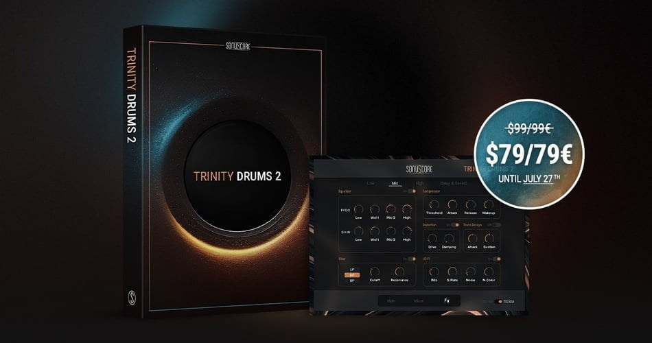 Sonuscore launches Trinity Drums 2 for Kontakt Player