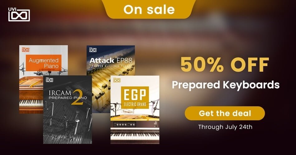 Save 50% on IRCAM Prepared Piano 2, Attack EP88, EGP & Augmented Piano