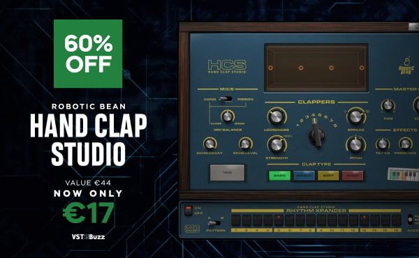Add natural-sounding claps and snaps with Hand Clap Studio, on sale at 60% OFF