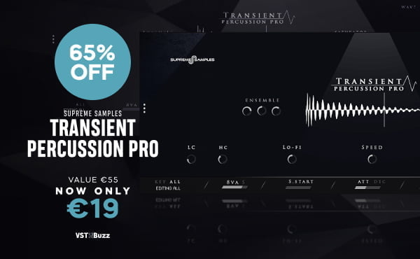 Save 65% on Transient Percussion Pro by Supreme Samples
