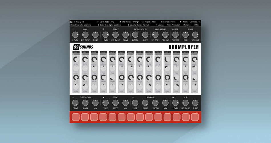 99Sounds launches Drumplayer free drum rompler plugin