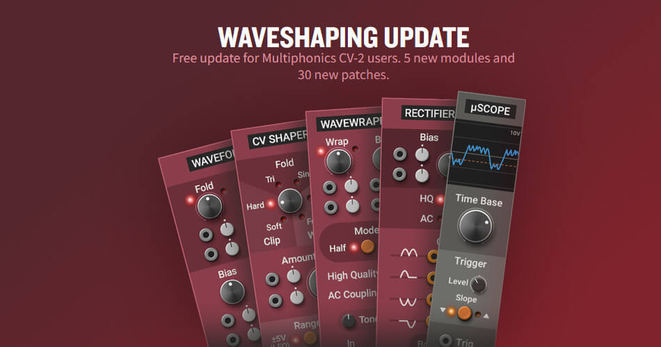 AAS updates Multiphonics CV-2 Modular Synthesizer to v2.1