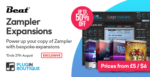 Zampler Expansions: Save 50% on Tape Synths, The Analogon, Supreme & Starwave