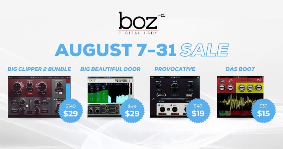 Boz Digital Labs August Sale: Up to 80% on selected plugins