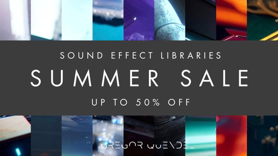 Gregor Quendel launches ‘Cinematic Sound Design’ Summer Sale