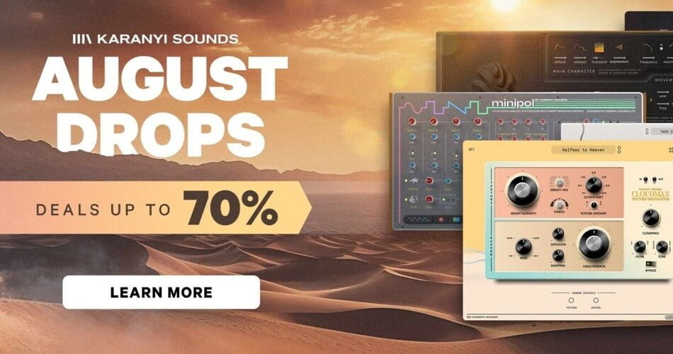 Karanyi Sounds August Drops: Save up to 70% on instruments & effects