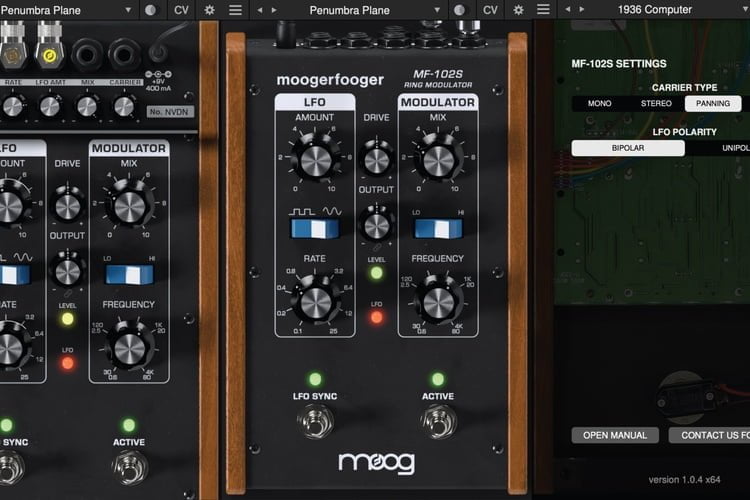 Moogerfooger MF-102S RingMod effect plugin on sale for $9.99 USD!