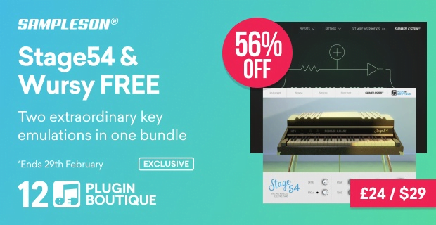 Stage54 virtual electric tine piano by Sampleson on sale for $29 USD + FREE Wursy