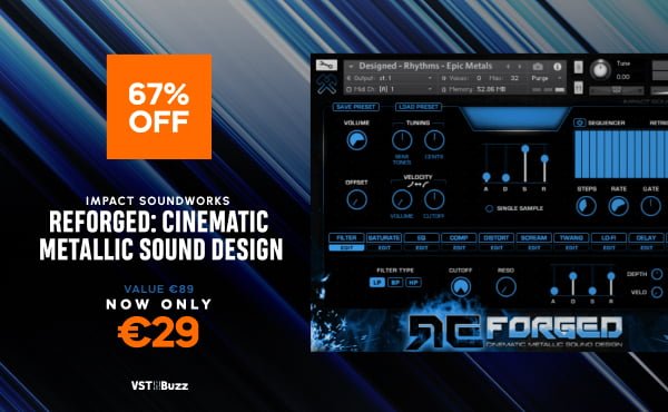 ReForged: Cinematic Metallic Sound Design on sale at 67% OFF