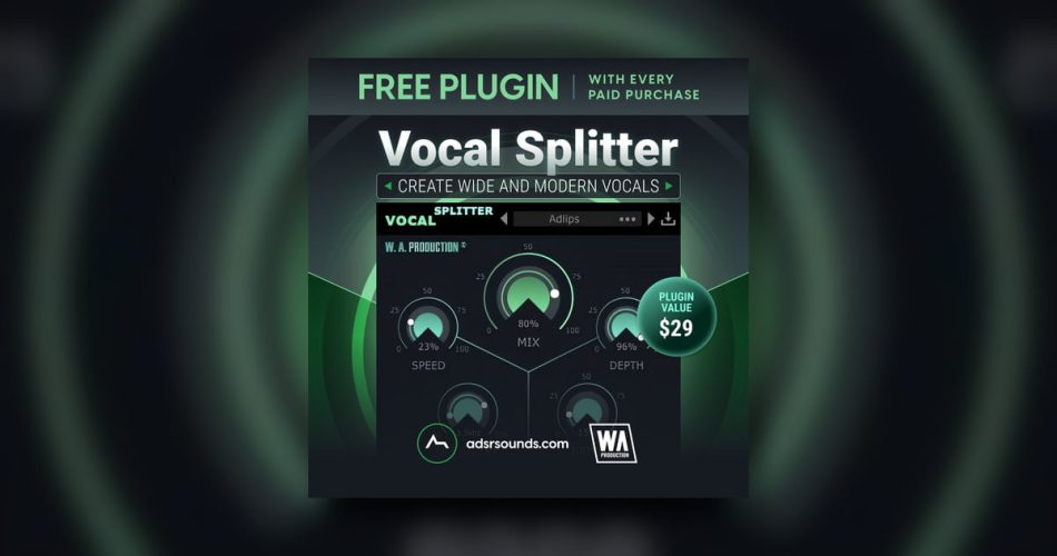 Vocal Splitter effect plugin by W.A. Production FREE with purchase