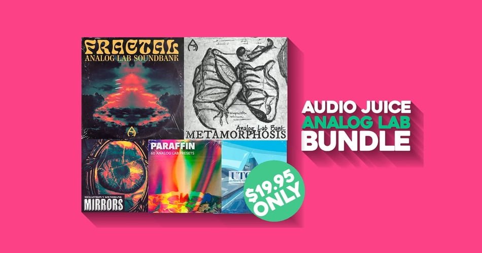 Save 86% on 5-in-1 Analog Lab V sound pack bundle by Audio Juice