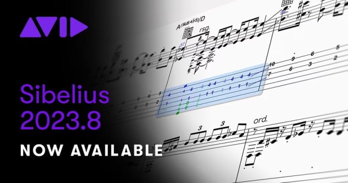 Avid Sibelius 2023.8 update