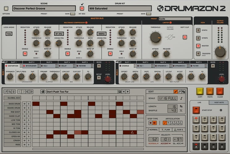 D16 Group Drumazon 2: Classic 909 drum machine on steroids