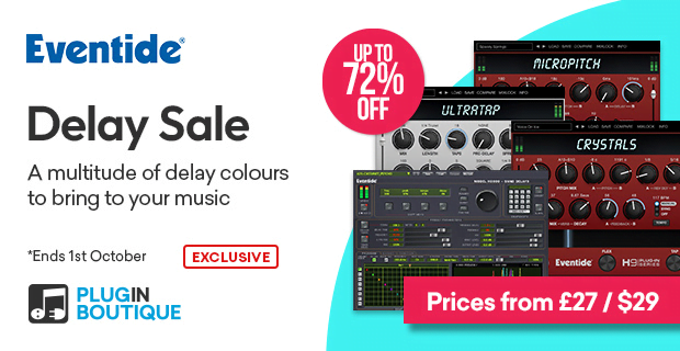 Save up to 72% on delay plugins from Eventide Audio