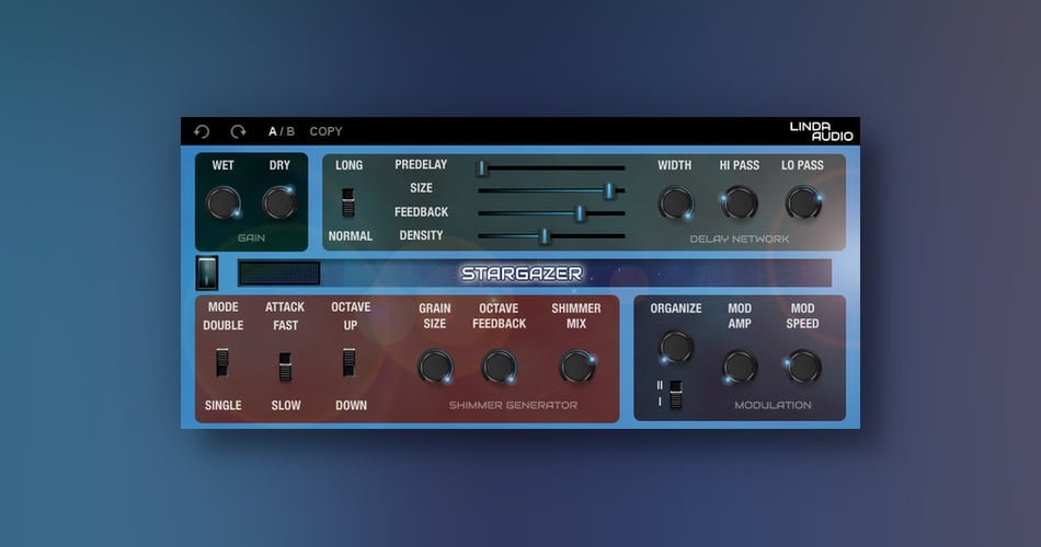 Stargazer free delay & reverb effect plugin by Linda Audio