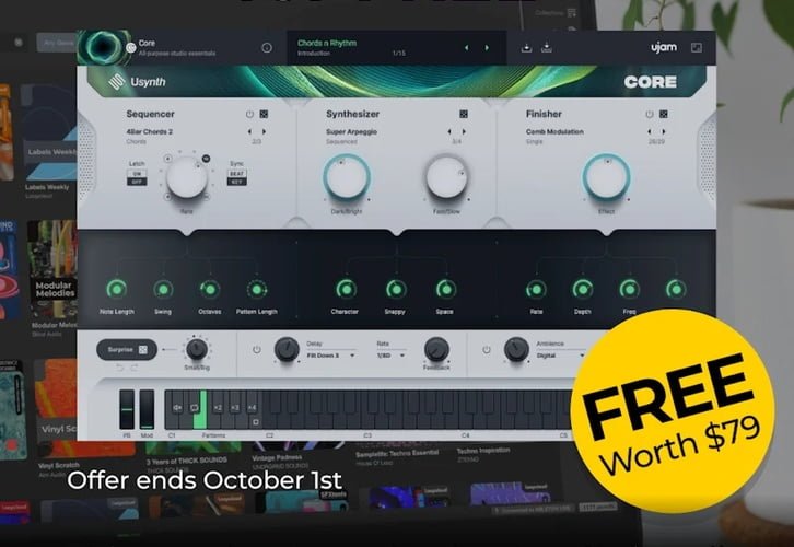 Loopcloud offers subscribers free Usynth Core virtual instrument