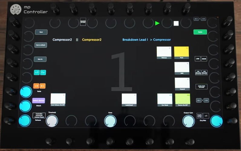 MP Controller updated with control for Ableton native devices & Max for Live devices