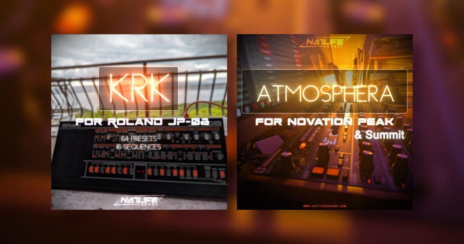NatLife releases KRK for Roland JP-08 and Atmosphera for Novation Peak/Summit
