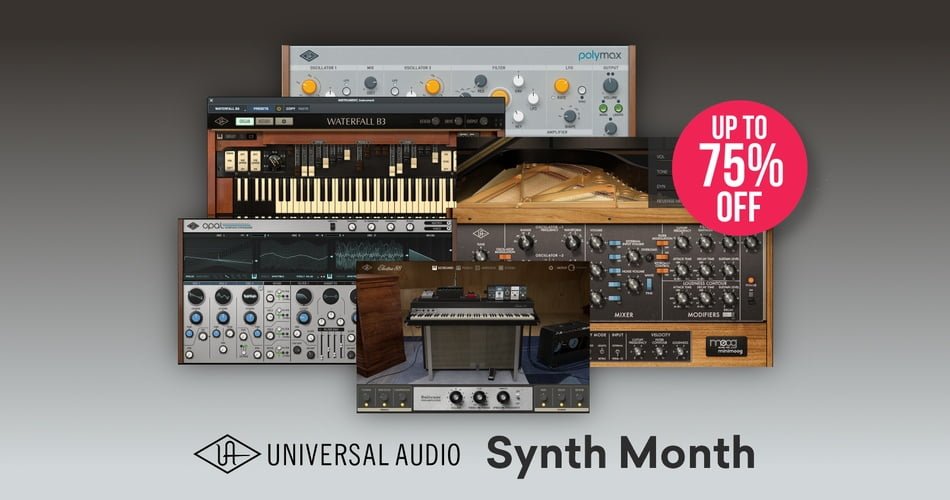 Save up to 75% on Universal Audio’s synthesizer instruments