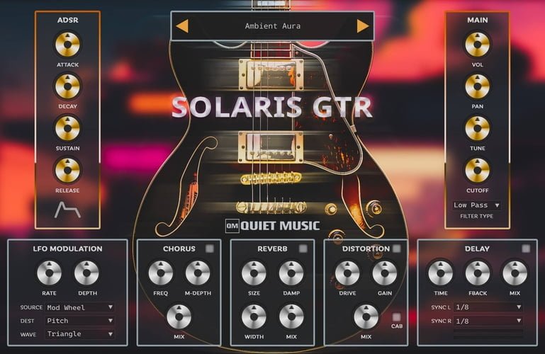 Solaris GTR Ambient Electric Guitar instrument by Quiet Music