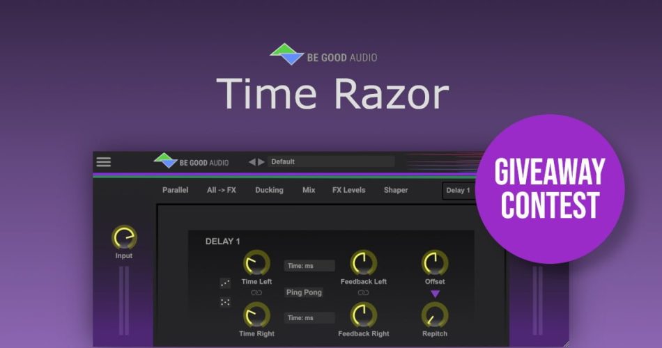 Giveaway Contest: Time Razor creative delay by Be Good Audio (2x)