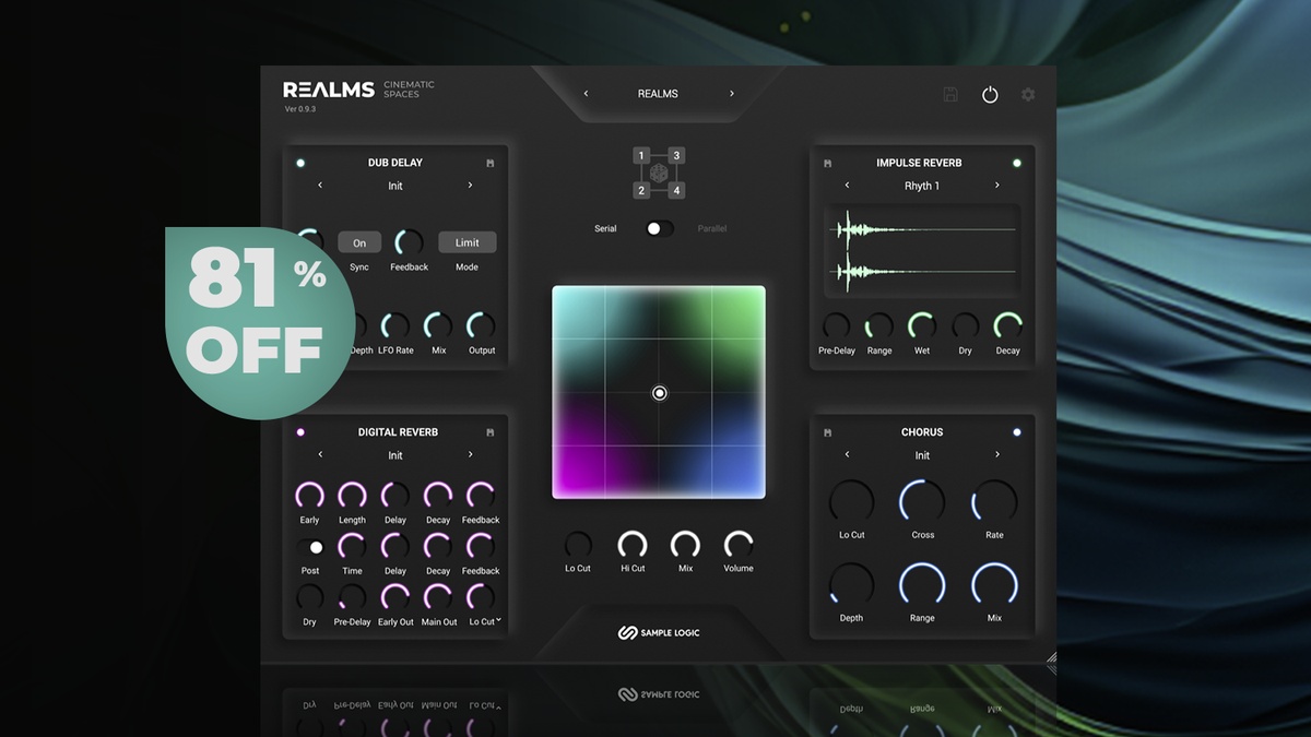Realms multi-effect plugin by Sample Logic on sale for $19 USD!