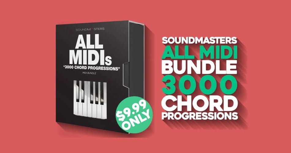 Save 94% on ALL MIDI Bundle: 3,000 chords progressions by Tom Trigger