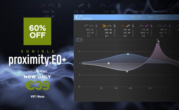 Save 60% on proximity:EQ+ plugin by Sonible at VST Buzz