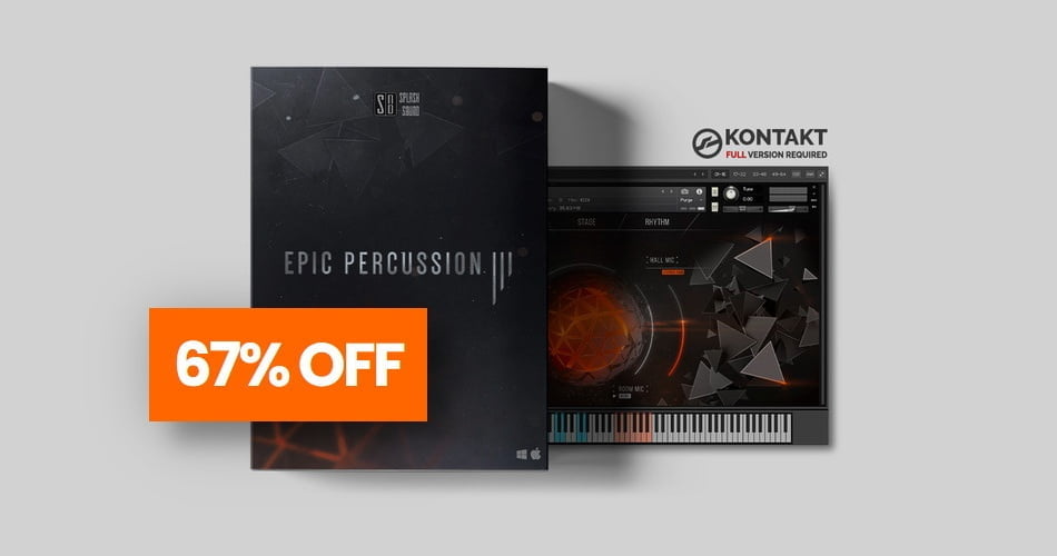 Save 67% on Epic Percussion 3 for Kontakt by Splash Sound