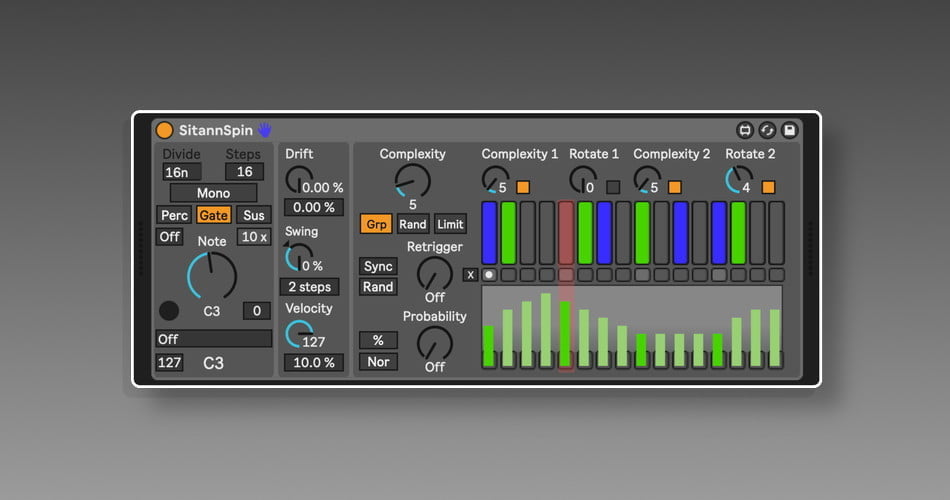 SitannSpin Max for Live device by White Horse combines 2 sequencers