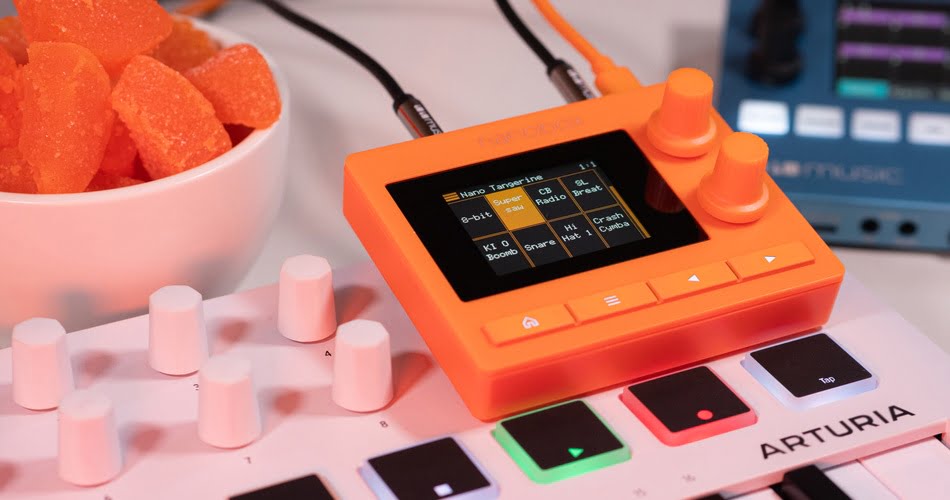 1010music introduces nanobox tangerine portable sampler