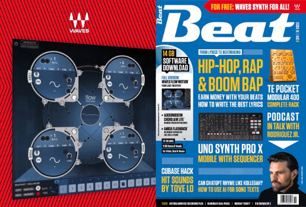 Beat Magazine #214: Get Flow Motion synth by Waves for $6 USD