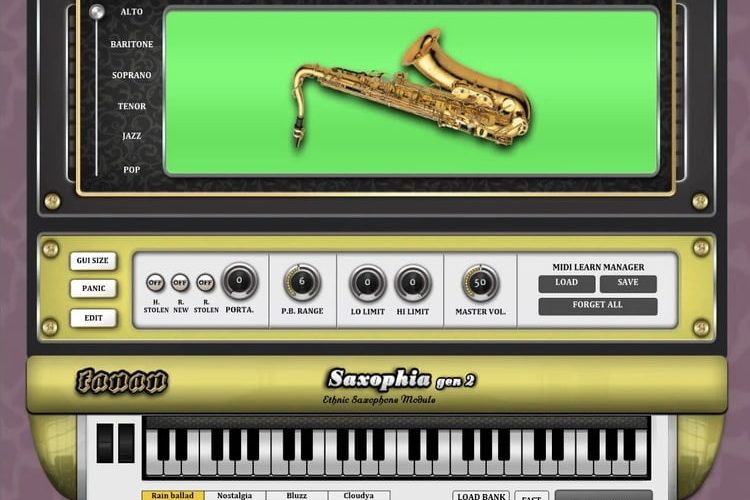 Fanan releases Saxophia gen2 free saxophone instrument plugin