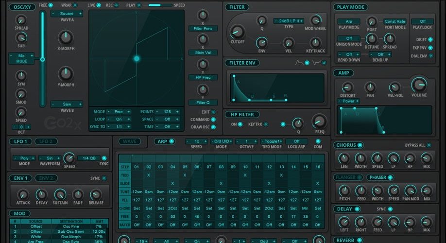 Go2-X software synthesizer by Rob Papen on sale for $35 USD