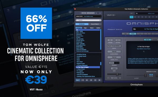 Get 66% OFF Cinematic Collection for Omnisphere by Tom Wolfe